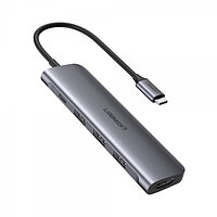 Конвертер USB 3.1(m) Type C на HDMI/USB 3.0 HUB 3 port/Type C PD 100W (50209) UGREEN