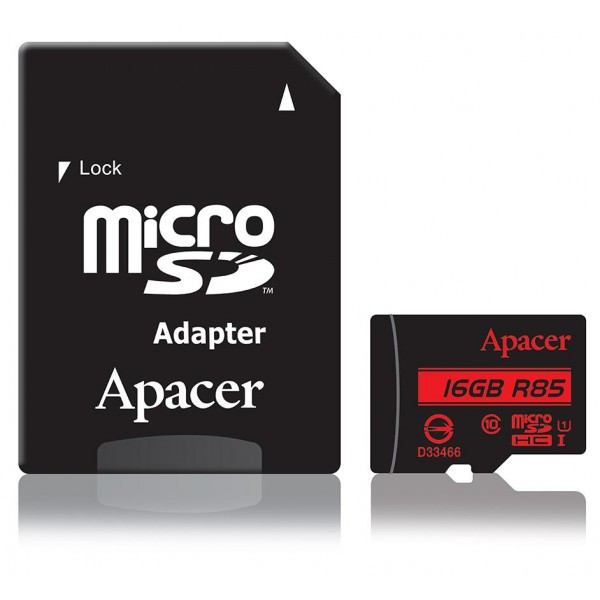Карта памяти microSD Apacer AP16GMCSH10U5-R 16GB - фото 2 - id-p99596862