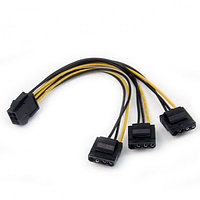 3xMolex-те 6Pin қуат кабелі, 20см