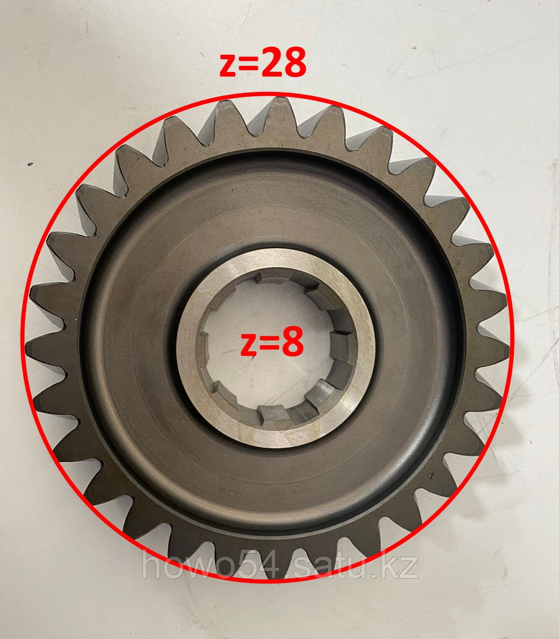 Шестерня ведущая HOWO 2008 HC16 среднего моста Z=28 Шестерня ведущая HOWO 2008 HC16 среднего моста Z=28