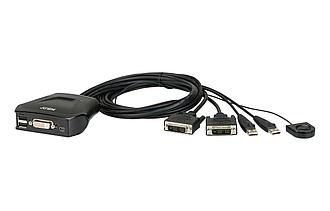 2-портовый, USB, DVI, кабельный КВМ-коммутатор CS22D ATEN