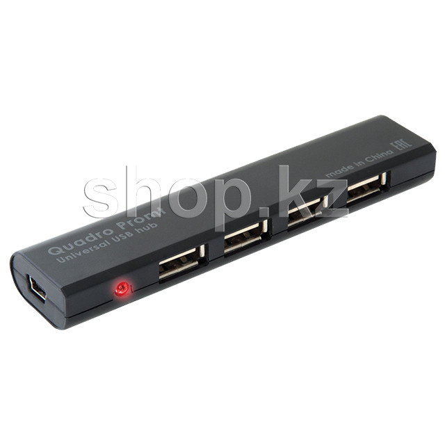 USB HUB 4-port USB 2.0 Defender Quadro Promt, Black - фото 2 - id-p108078282