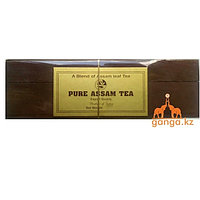 Индийский подарочный чай в деревянной шкатулке Ассам (Pure Assam Tea), 50 г.