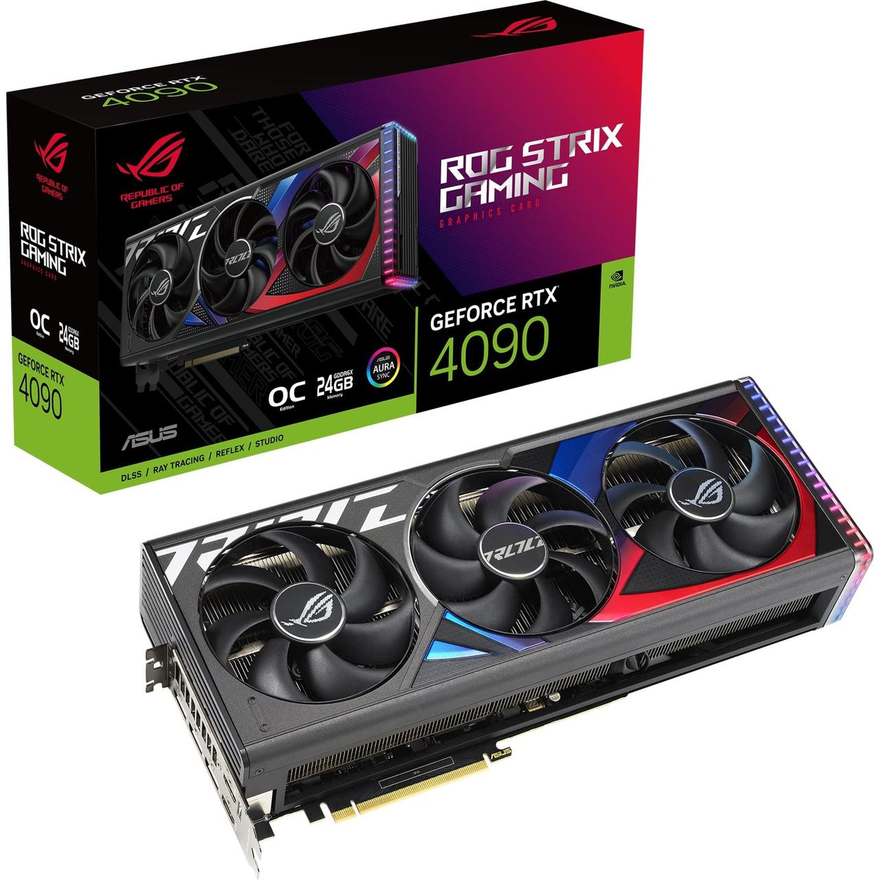 Видеокарта ASUS ROG-STRIX-RTX4090-O24G-GAMING, ROG Strix GeForce RTX® 4090 OC Edition 24GB GDDR6X,384bit