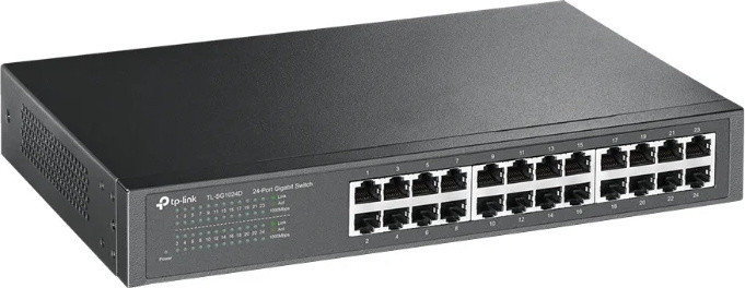 Коммутатор GbE 24-портовый Tp-Link TL-SG1024D <24-port Gigabit Switch, Desktop/Rachmount, металическ