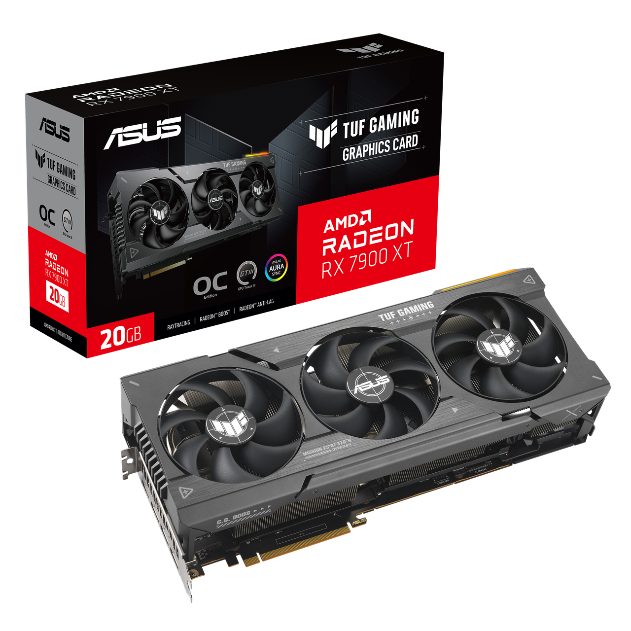 Видеокарта ASUS AMD Radeon RX 7900 XT OC 20GB (TUF-RX7900XT-O20G-GAMING)