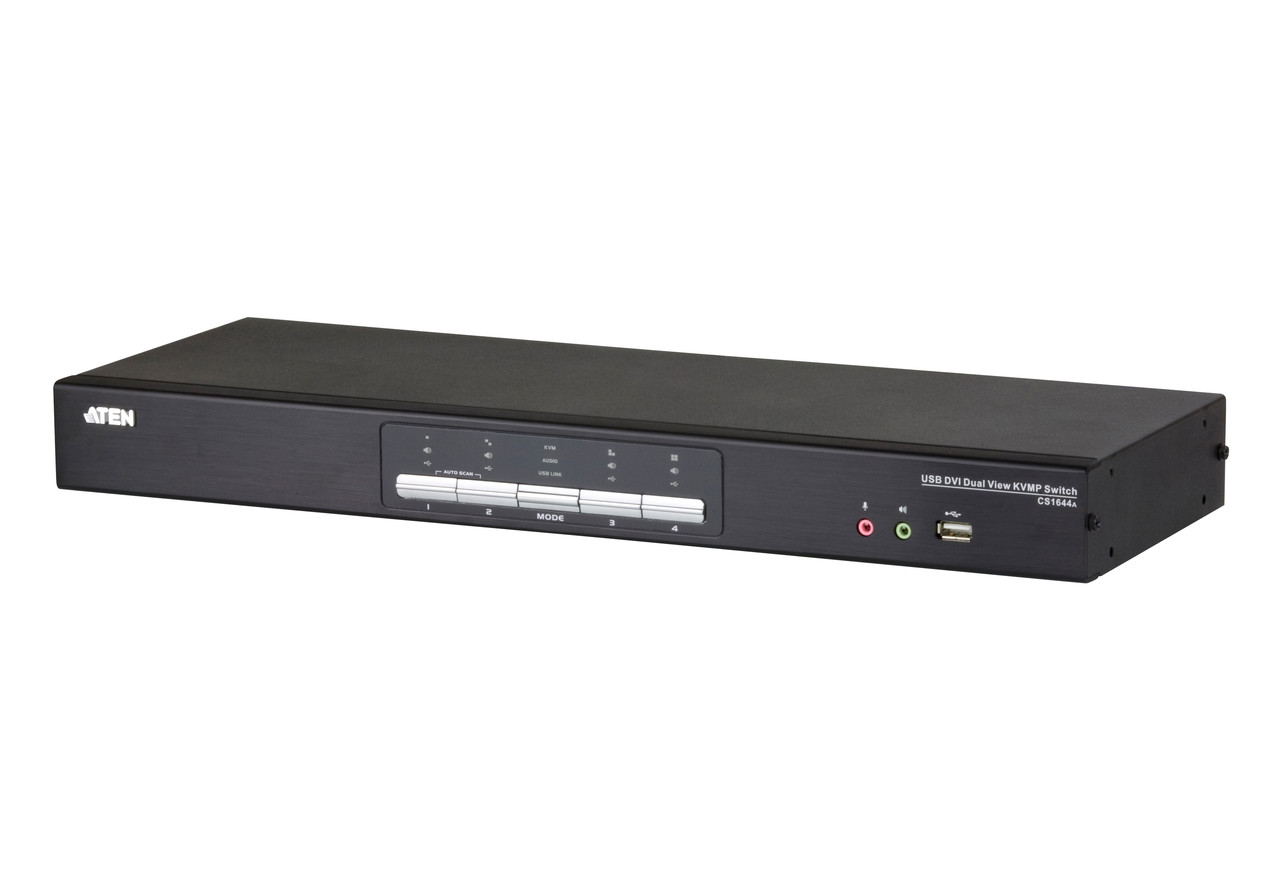 4-портовый, USB, DVI, KVMP™-коммутатор с функцией Dual Display CS1644A ATEN