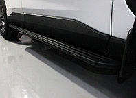 Пороги алюминиевые Slim Line Black 1720 мм ТСС для Toyota RAV4 2019-