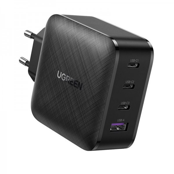 Зарядное устройство на 3xUSB C+1xUSB, 65W, QC4.0/PD3.0, Gan X CD224 (70774) UGREEN