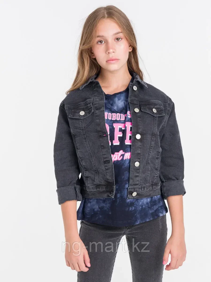 Куртка джинсовая для девочки LIGAS 4208 синий - фото 1 - id-p108082029