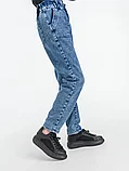 Брюки джинсовые утеплённые для девочки LIGAS 8138 синий, фото 3