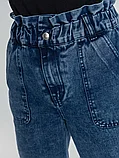 Брюки джинсовые утеплённые для девочки LIGAS 8138 синий, фото 4