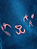 Брюки джинсовые утеплённые для девочки LIGAS 6135 синий, фото 4