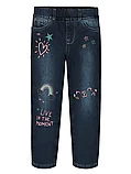 Брюки джинсовые утеплённые для девочки LIGAS 6135 синий, фото 6
