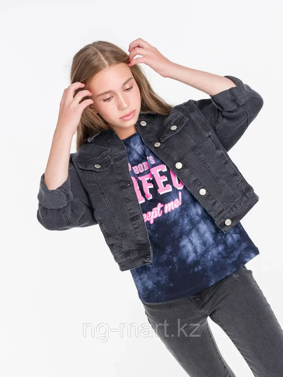 Куртка джинсовая для девочки LIGAS 4208 синий - фото 2 - id-p108083665