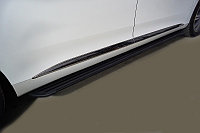 Пороги алюминиевые "Slim Line Black" 2020 мм ТСС для Gac GN8 2021-