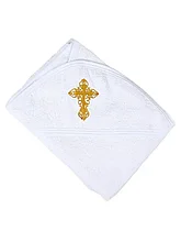Полотенце-уголок крестильный 100х100 ДМ белый