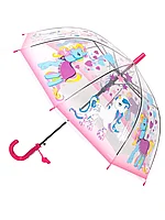 Зонтик цветной с картинками пони 058-60 A прозрачный