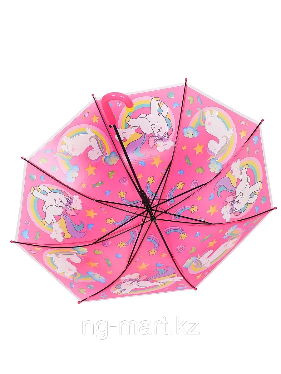 Зонтик розовый Пони 215-48 розовый - фото 3 - id-p108085011