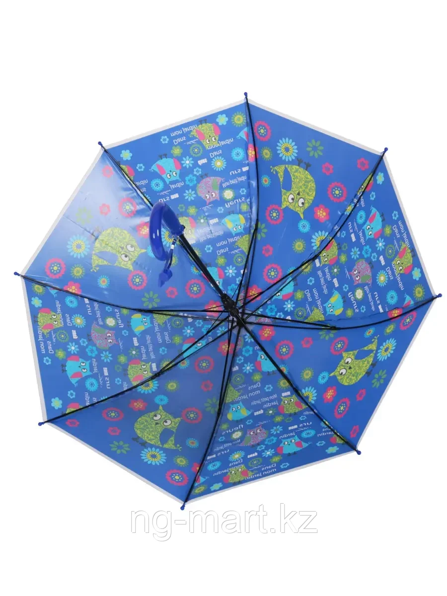 Зонтик фиолетовый с совами 058С-4535С синий - фото 3 - id-p108085035