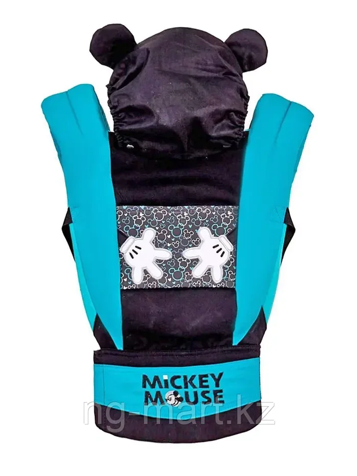 Рюкзак-кенгуру Polini Disney baby Микки Маус черный/синий - фото 1 - id-p108085904