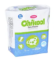 Подгузники ультратонкие Chikool L 9-14кг (20шт в уп)