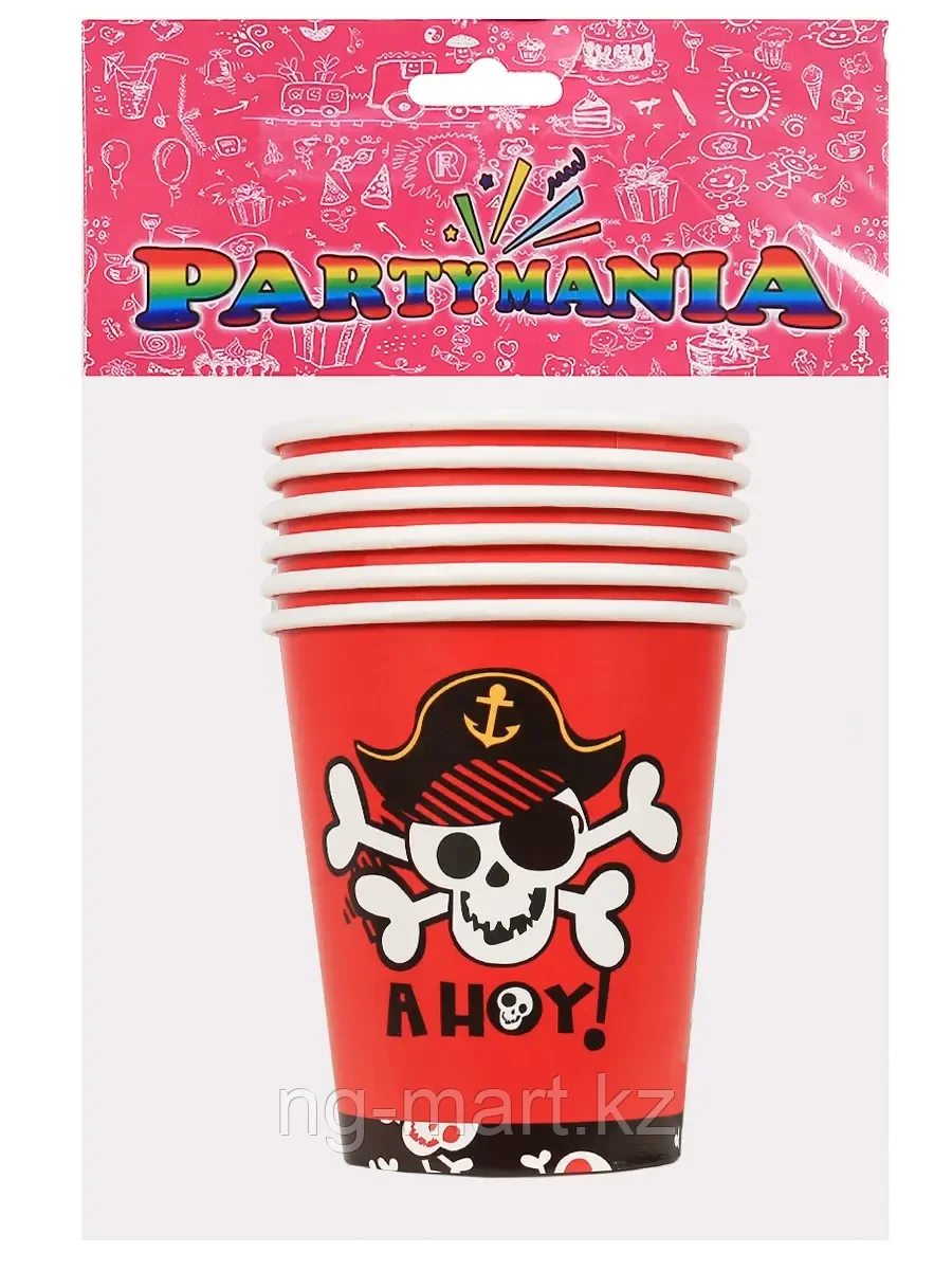 Набор стаканов Пиратская вечиринка (23см) 6шт - фото 2 - id-p108086306