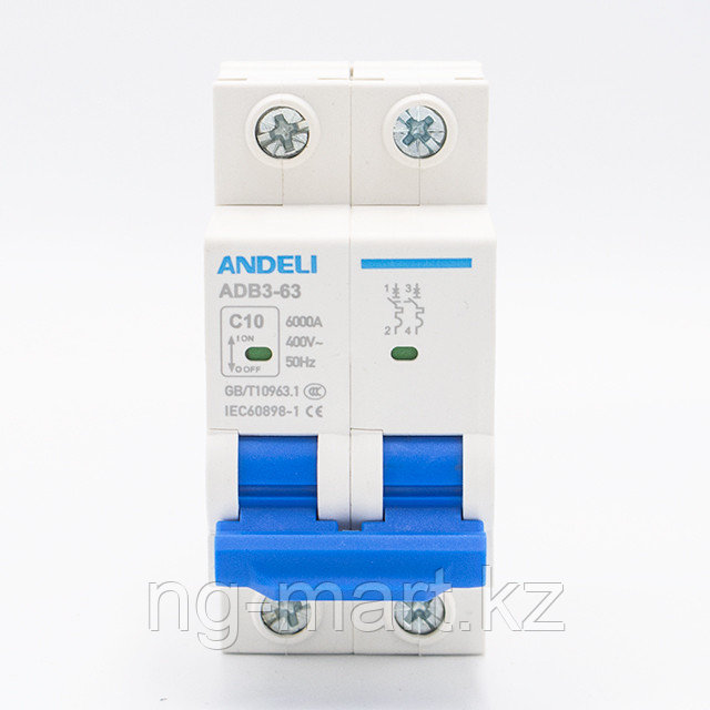 Автоматический выключатель модульный ADB3-63-2P-10A - фото 1 - id-p108086636