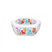 Семейный надувной бассейн INTEX Happy Otter 1.91x1.78х0.61m
