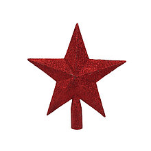 Новогодняя верхушка звезда (красная)