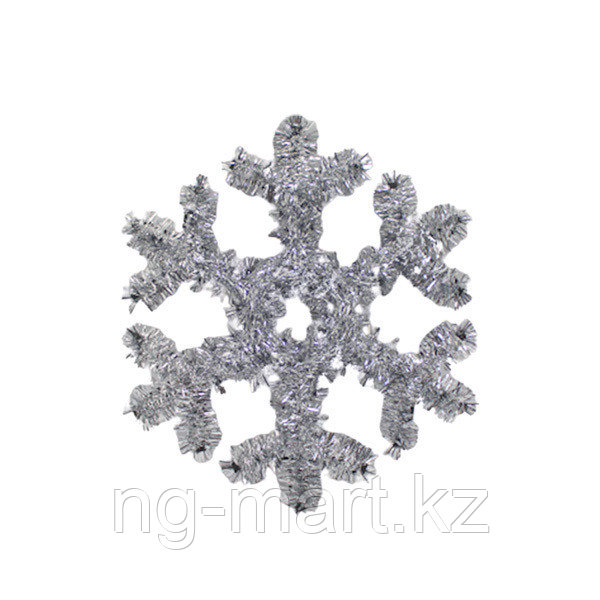 Новогодняя серебристая подвеска "Снежинка" - фото 1 - id-p108087522