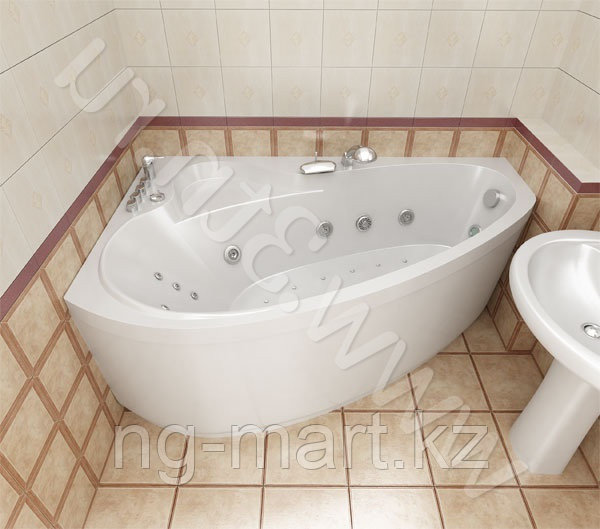 Акриловая ванна Triton Пеарл-Шелл 160x104L см левая - фото 5 - id-p108088931
