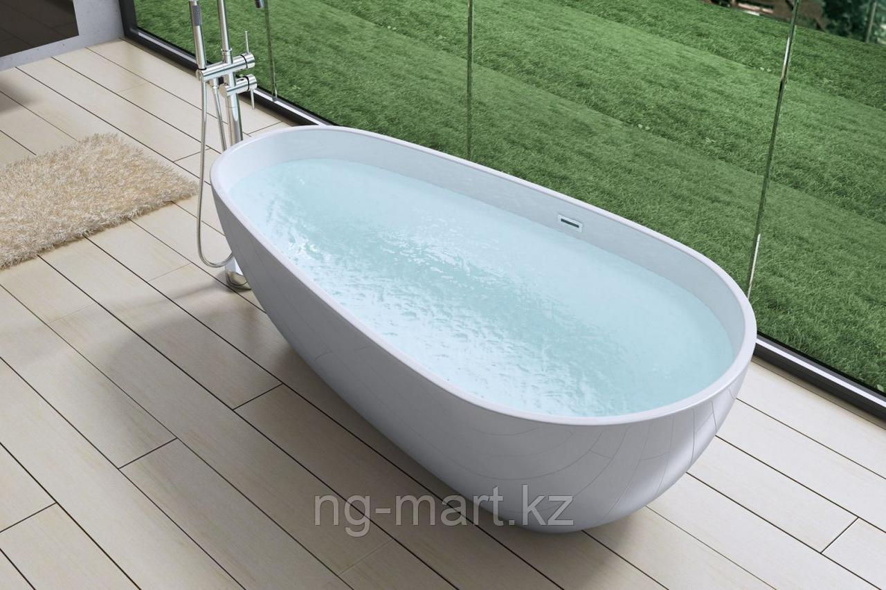Акриловая ванна ARTMAX AM-506-1670-845 отдельно стоящая со сливом-переливом ,сифон в комплекте - фото 2 - id-p108089479