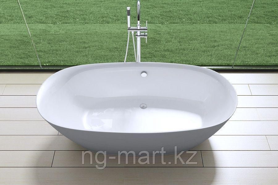Акриловая ванна ARTMAX AM-527-1800-835 отдельно стоящая со сливом-переливом ,сифон в комплекте - фото 1 - id-p108089536