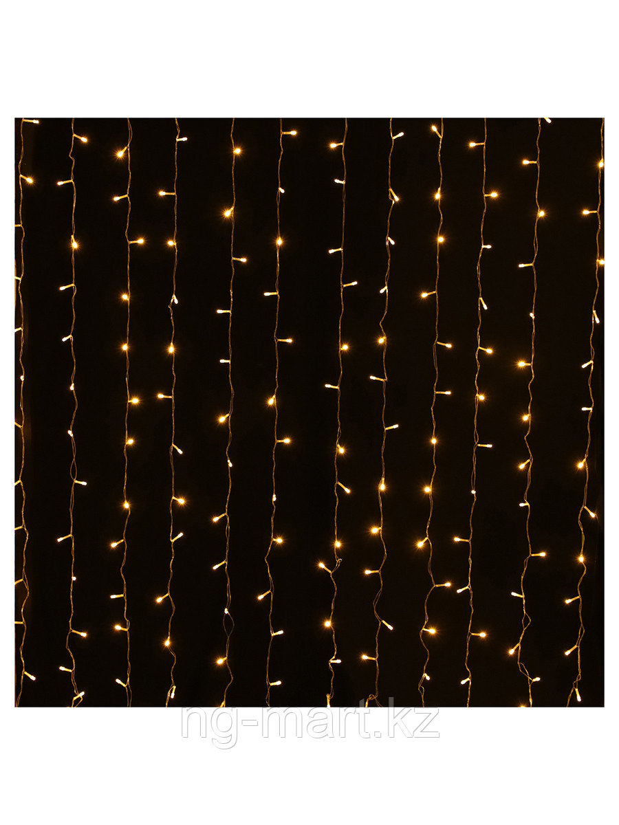 Светодиодная гирлянда ЗАНАВЕС 3х2 м 320 желтых LED ламп, от сети - фото 2 - id-p108089870