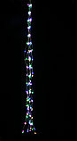 Светодиодная гирлянда 2,1 м 16 нитей, 672 цветных мини LED ламп с мерцанием, серебряная проволока, IP20,от, фото 4