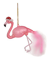 Новогодняя фигурка 17 см фламинго 408013