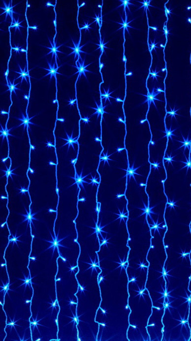 Электрическая гирлянда ЗАНАВЕС 3х2,5 м 360 LEDламп ,голубые , провод,контроллер - фото 2 - id-p108090072