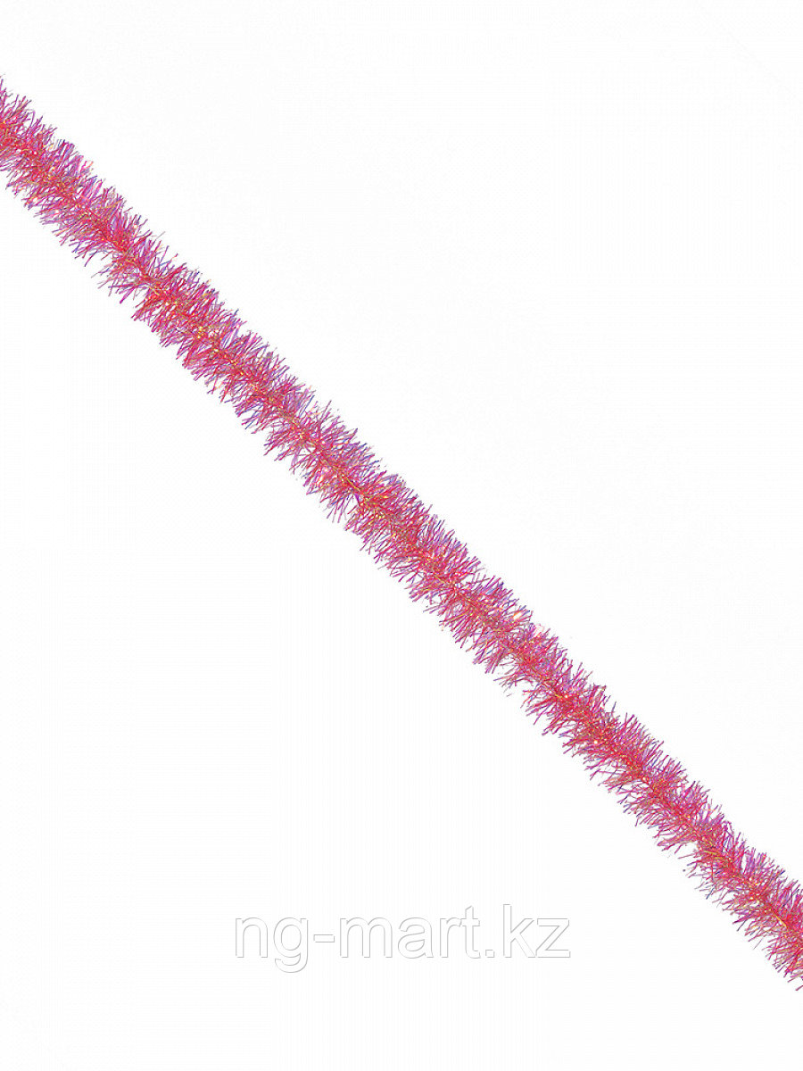 Новогодняя мишура розовый 5 см длина  2 метра