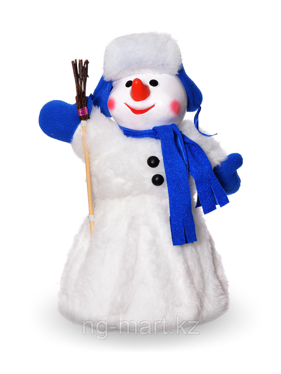 Снеговик с метелкой 40 см