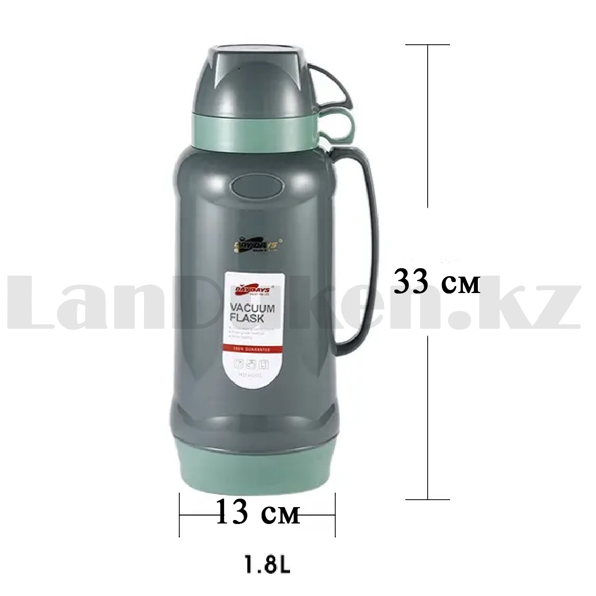 Вакуумный термос Vacuum Flask 1.8L бирюзовый - фото 2 - id-p108086703