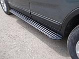 Пороги алюминиевые "Slim Line Black" 1720 мм ТСС для Changan CS75 FL 2020-, фото 3