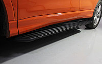 Пороги алюминиевые "Slim Line Black" 1780 мм ТСС для Audi Q3 2019-