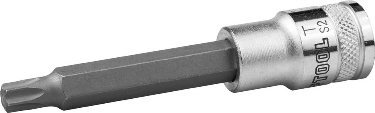 KRAFTOOL 1/2", 100 мм, S2 сталь, Т50, удлиненная, сатинированная, торцовая бита-головка INDUSTRIE QUALITAT - фото 1 - id-p108092119