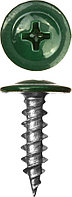 ЗУБР 19 х 4.2 мм, 450 шт., ПШМ саморезы с прессшайбой для листового металла RAL-6005 зеленый насыщенный