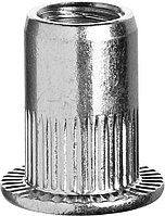 ЗУБР М6, 15 шт., стальные, стандартный бортик, резьбовые заклепки с насечками 31318-06