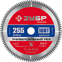 ЗУБР 255 x 32/30 мм, 100Т, диск пильный по алюминию 36916-255-32-100_z01