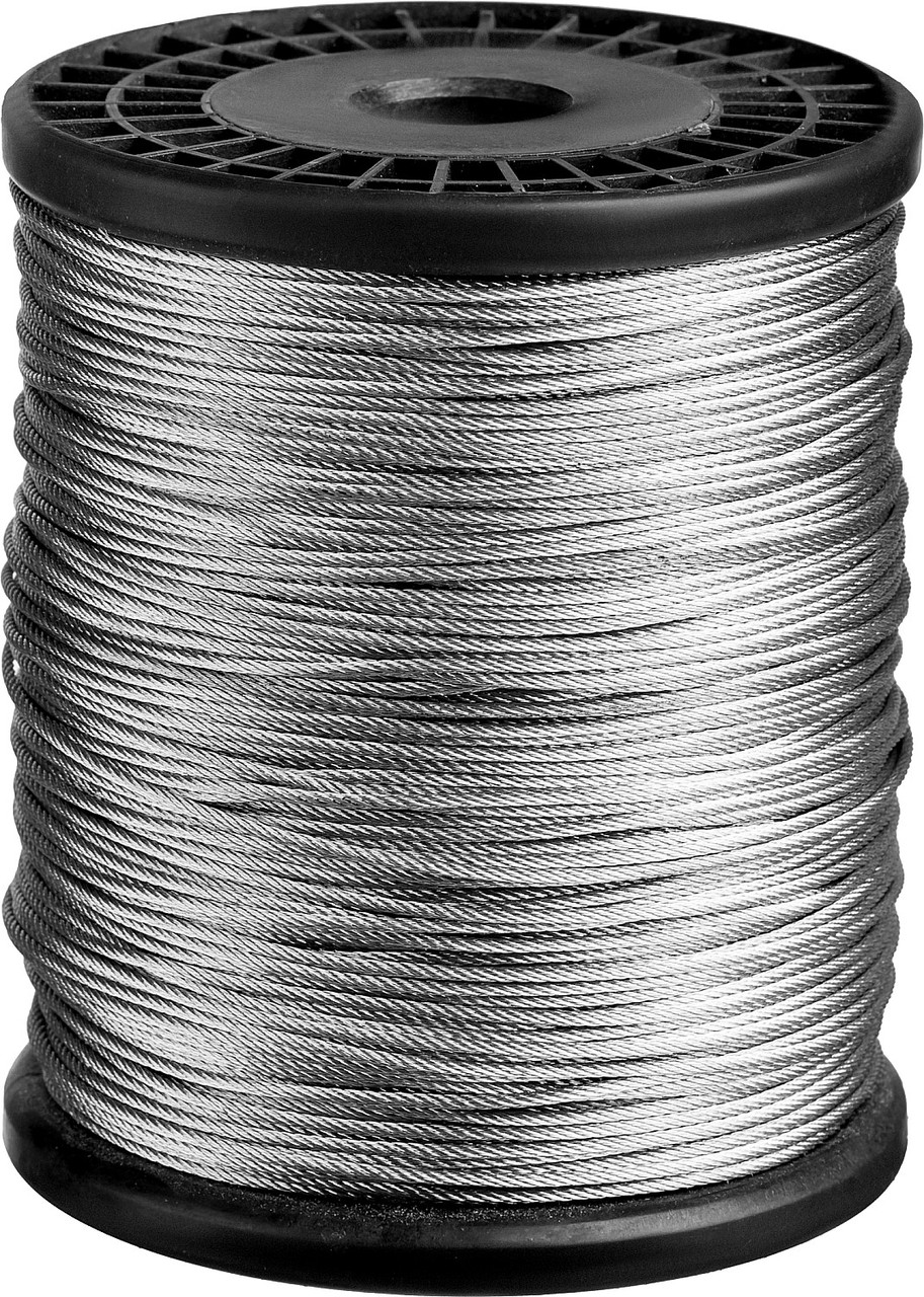 Купить ЗУБР d=1.5 мм, L=200 м, DIN 3055, трос стальной, оцинкованный 4 ...