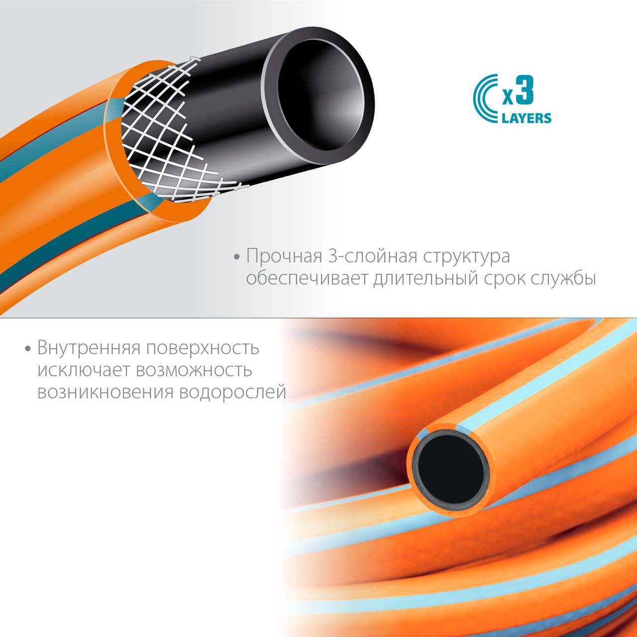 GRINDA 1"х25 м, 15 атм., 3-х слойный, армированный, шланг поливочный PROLine 429008-1-25 - фото 4 - id-p108092452