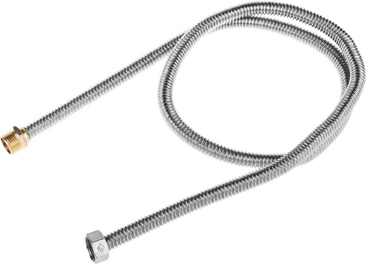 Купить ЗУБР 1/2", 1.2 м, сильфонная из нержавеющей стали, подводка для ...